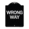 Signmission Designer Series Sign Wrong Way, Black & Silver Heavy-Gauge Aluminum Sign, 24" x 18", BS-1824-24375 A-DES-BS-1824-24375 - alternate 1